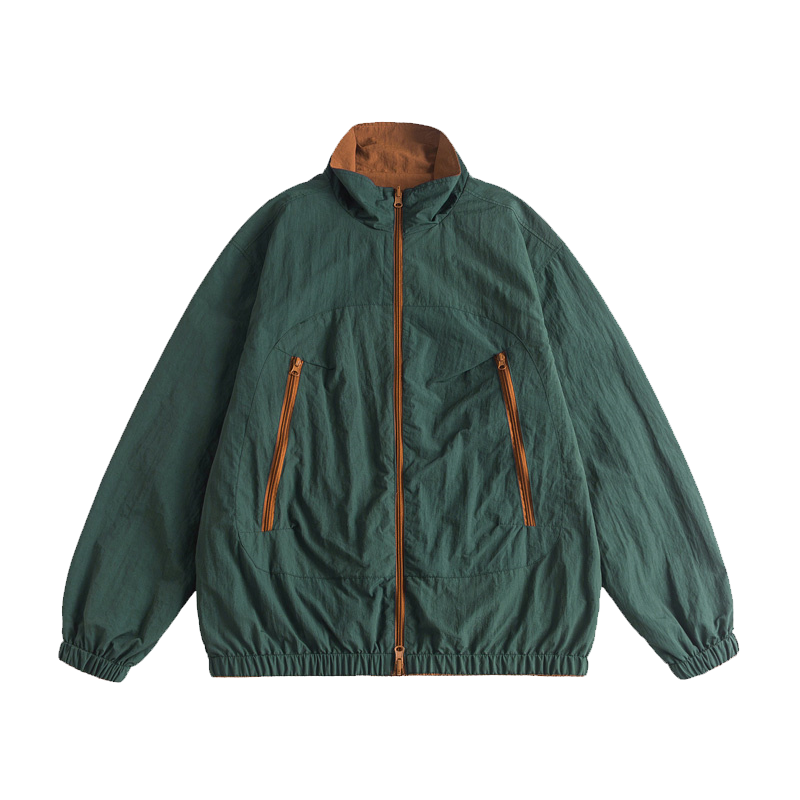 Double-Sided Stand Collar Outdoor Jacket